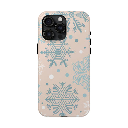 Winter Snowflakes iPhone Case – Shockproof, Smooth Matte Finish, Dual-Layer Protection