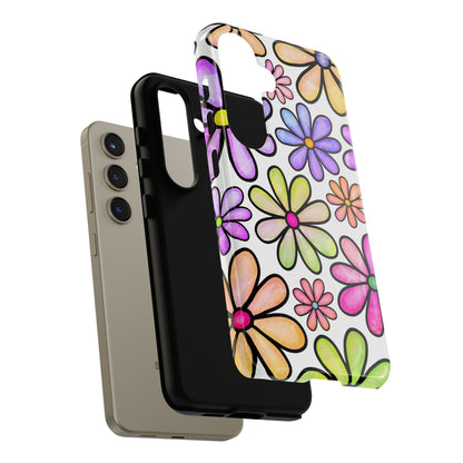 Pastel Daisy Dream Samsung Galaxy Case – Slim Profile, Glossy Finish