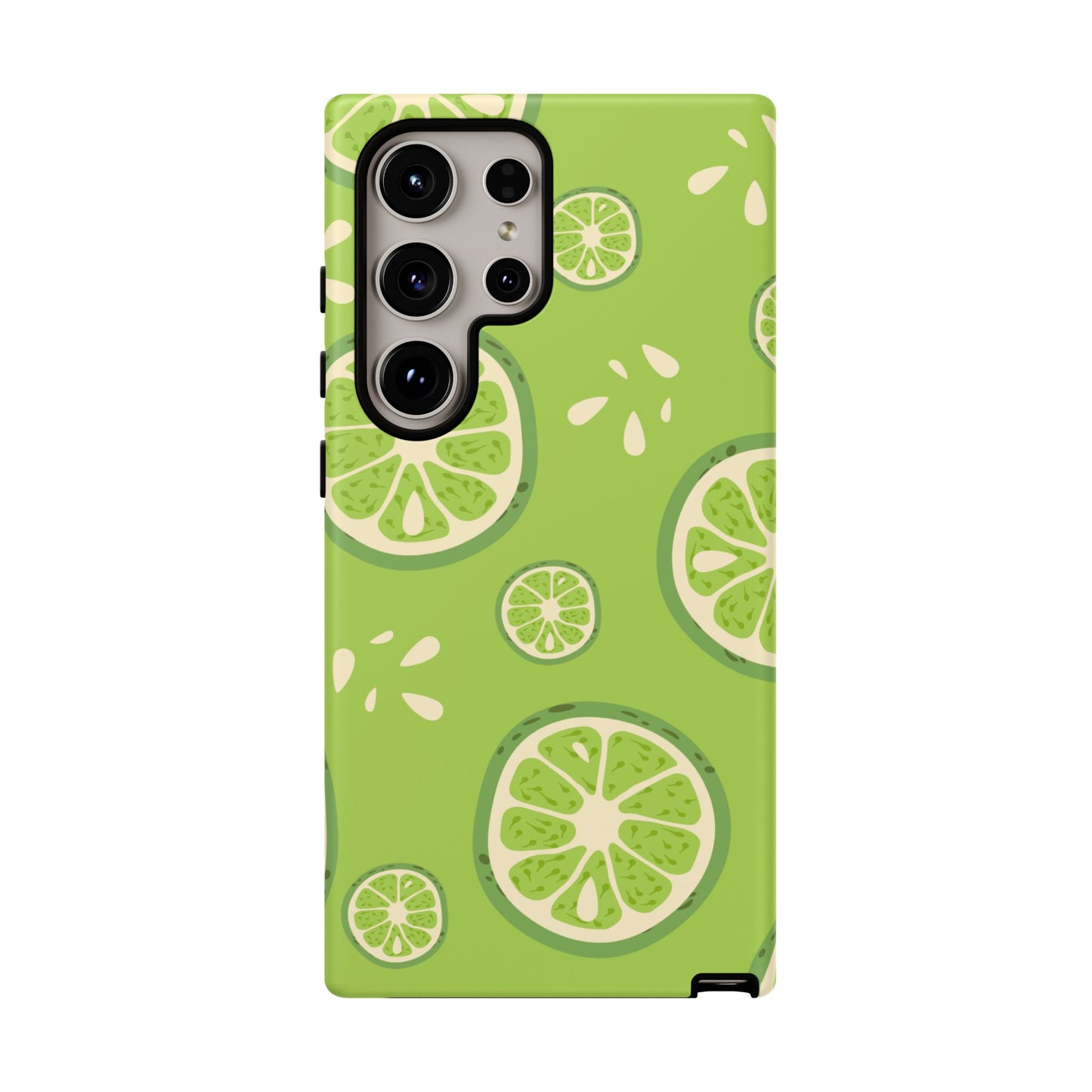 Zesty Lime Splash Tough Samsung Galaxy Case – Fresh Citrus Design, Dual-Layer Protection