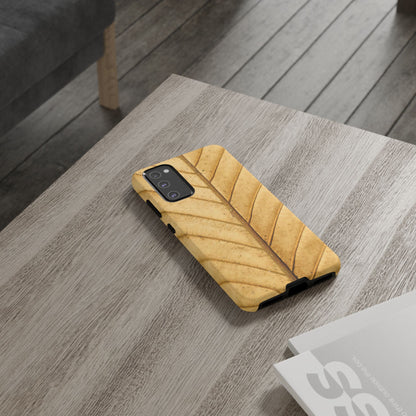 Golden Leaf Texture Samsung Galaxy Case – Minimal Nature