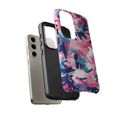 Vibrant Pink & Navy Abstract Splash – Samsung Galaxy Case