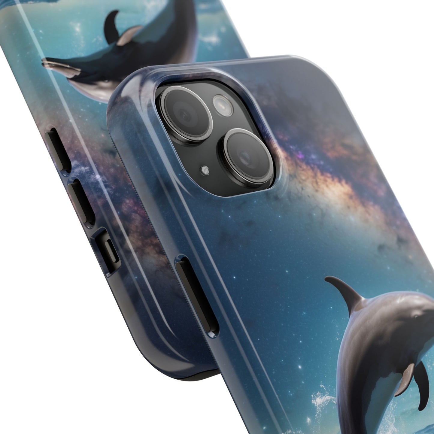 Dolphin Galaxy Splash - iPhone Case