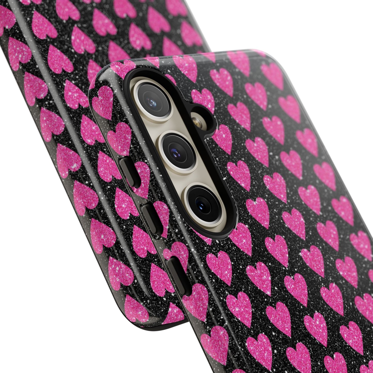 Glitter Pink Hearts Samsung Galaxy Case