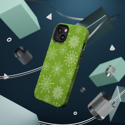 Green Snowflake Pattern – MagSafe iPhone Series Case