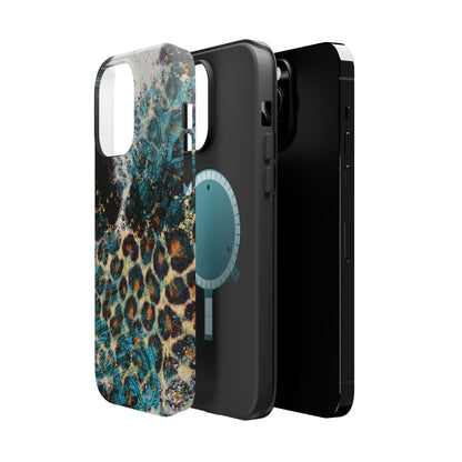 Turquoise Paisley Cowhide Leopard - MagSafe iPhone Series Case