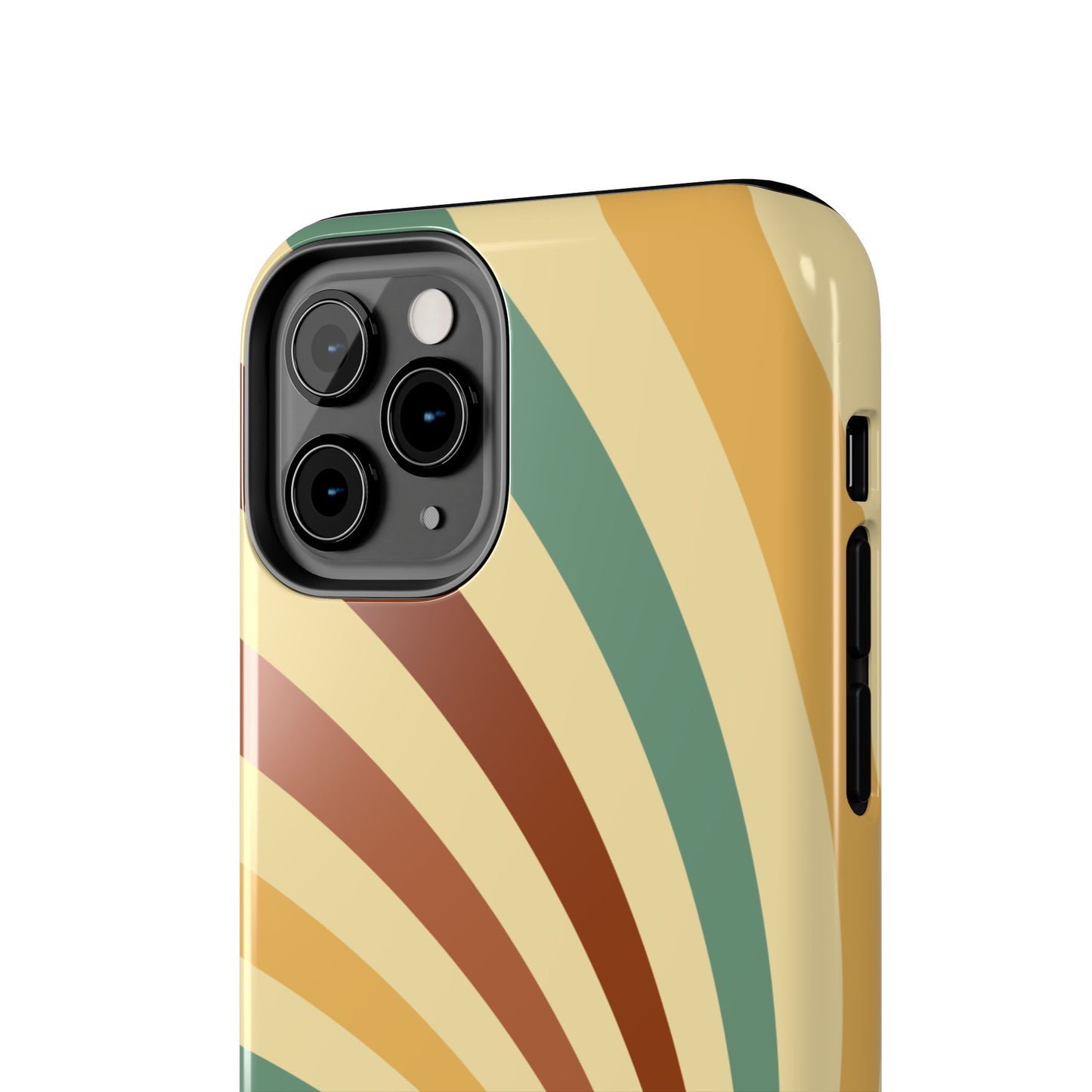 Earthy Retro Swirl iPhone Case – Dual-Layer Protection with 70s-Inspired Earth Tones