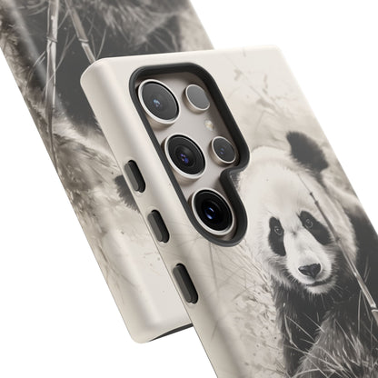 Premium Cute Phone Case: Charcoal Art Panda Bear