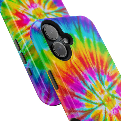 Rainbow Spiral Tie-Dye MagSafe Case – Vibrant Colors & Functionality