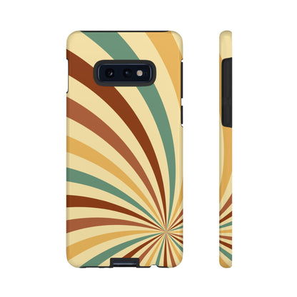 Earthy Retro Swirl Samsung Galaxy Case – Dual-Layer Protection with 70s-Inspired Earth Tones