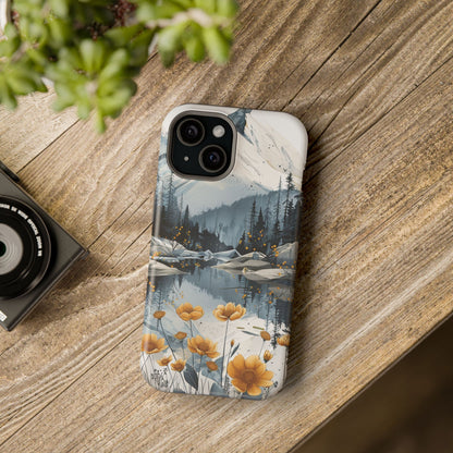 Silver Alpine Wildflower iPhone Case