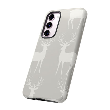 Elegant White Reindeer Pattern – Samsung Galaxy Series Case