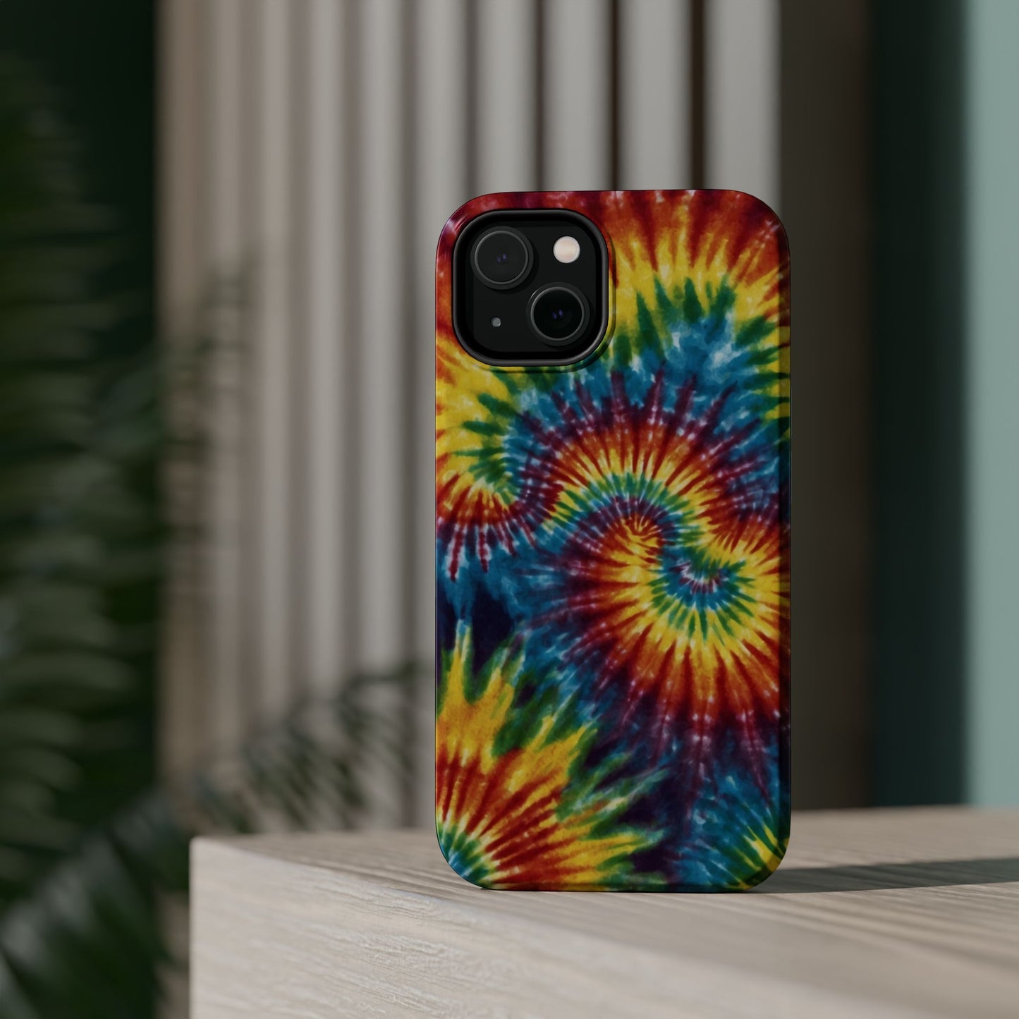 Retro Rainbow Tie-Dye MagSafe Case – Swirl Design