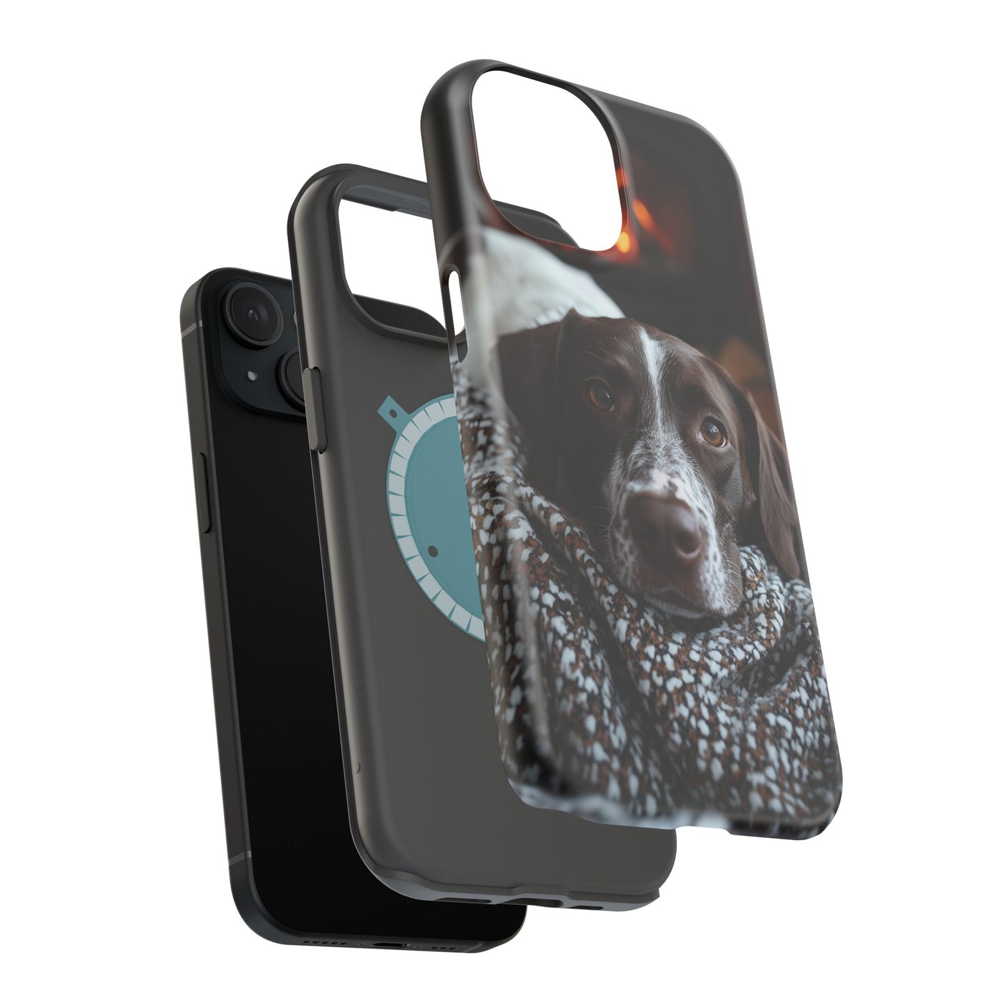 Majestic German Shorthaired Pointer MagSafe iPhone Case – Sunset Prairie Design