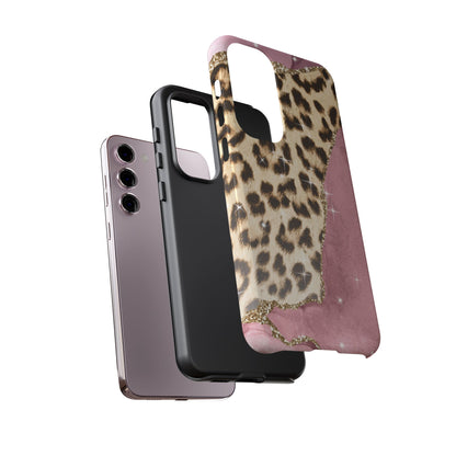 Pink Glam Leopard - Samsung Galaxy Series Case with Glitter Accents