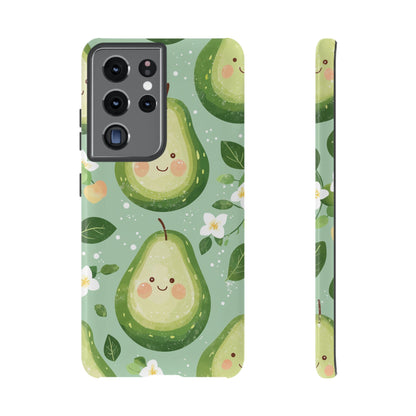 Avocado Face Parade Tough Samsung Galaxy Case – Cute Fruit Design, Dual - Layer Protection - BOGO Cases