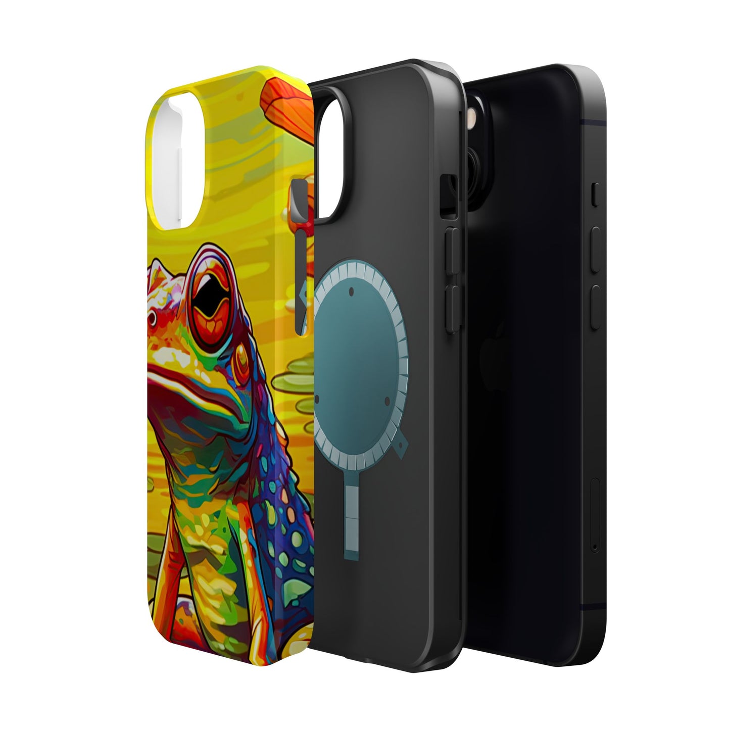 Vibrant Rainbow Frog Design – MagSafe iPhone Case