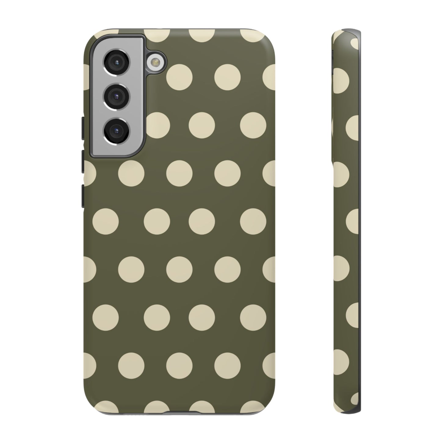 Vintage Green & Cream Polka Dots – Samsung Galaxy Case