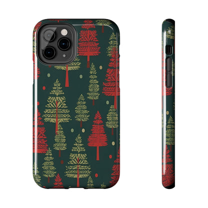 Retro Christmas Trees Pattern - iPhone Series Case