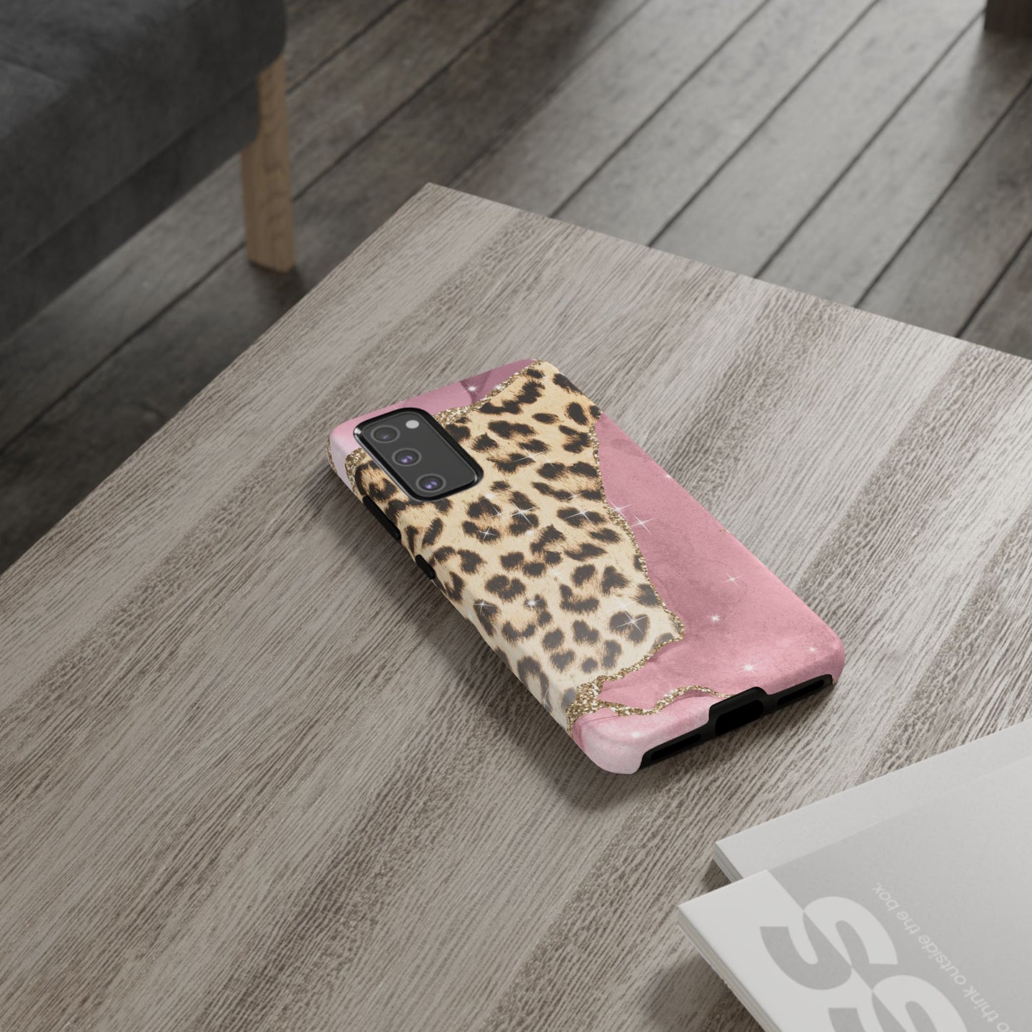 Pink Glam Leopard - Samsung Galaxy Series Case with Glitter Accents