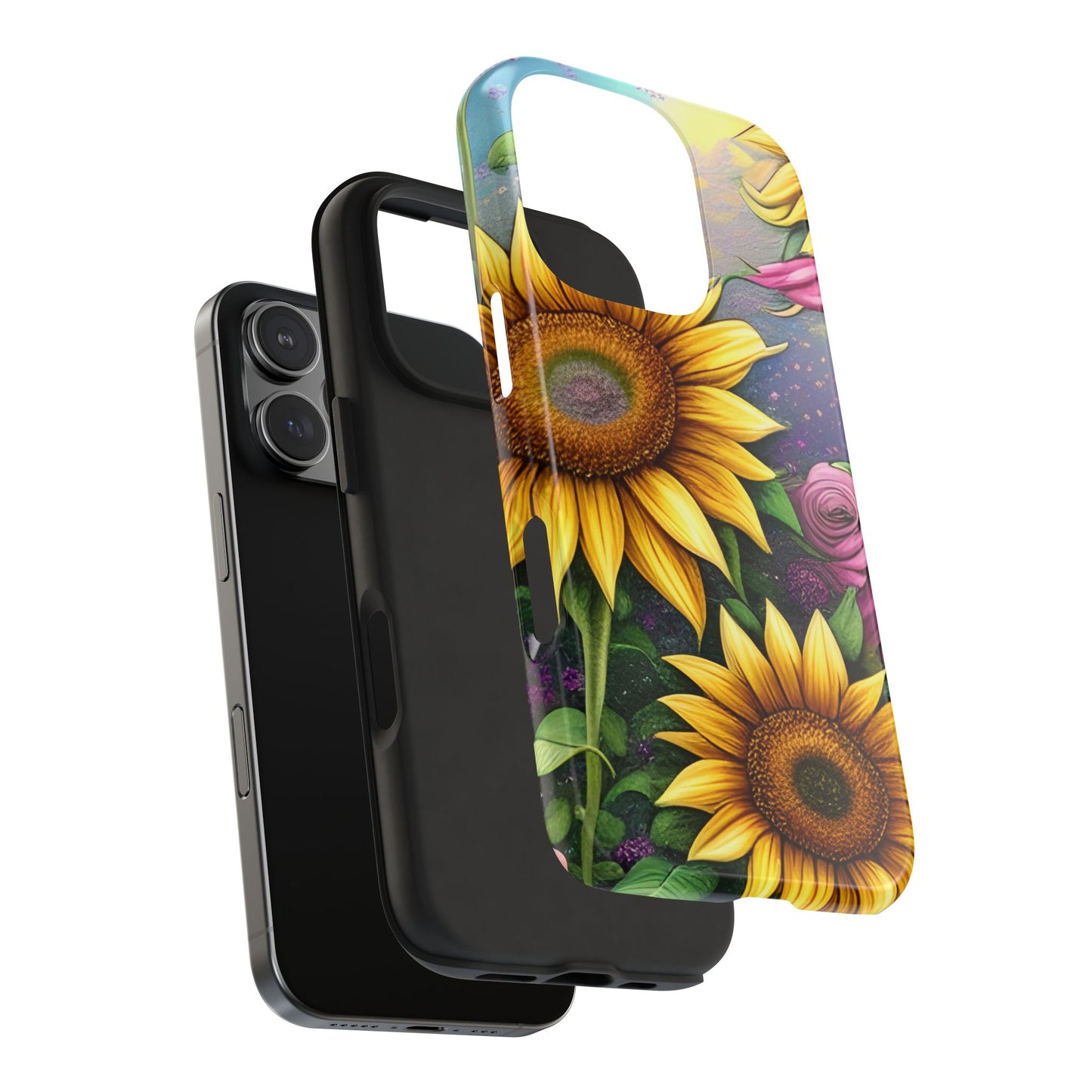 Whimsical Sunflower & Rose Garden - iPhone Series Case