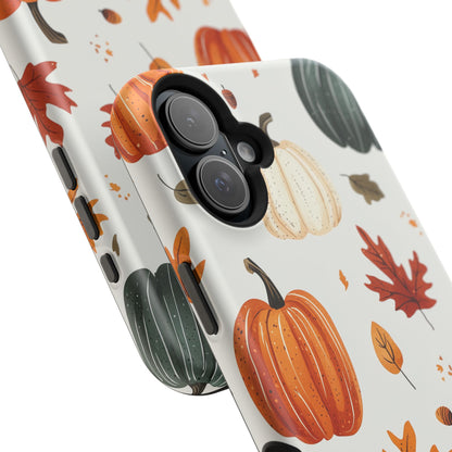 Autumn Pumpkin MagSafe iPhone Case – Fall Leaves and Harvest Design