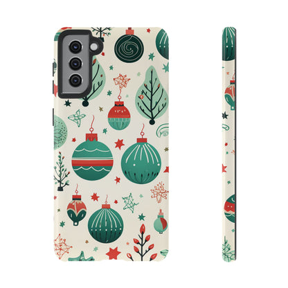 Vintage Christmas Ornaments Pattern – Samsung Galaxy Series Case