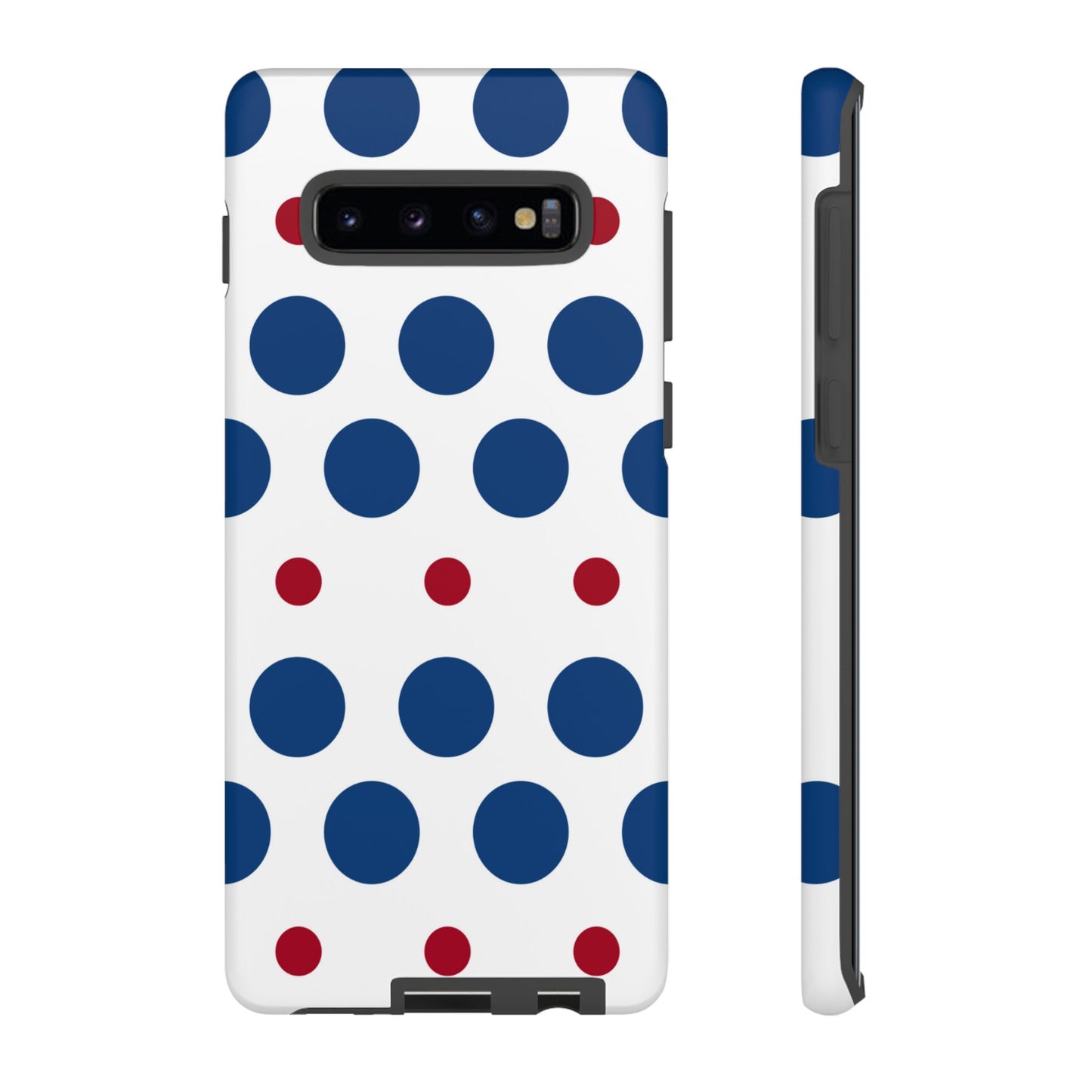 Bold Navy & Red Polka Dot Pattern – Samsung Galaxy Case