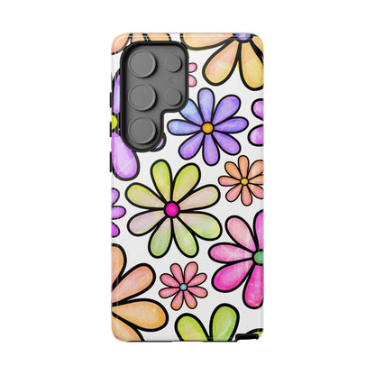 Pastel Daisy Dream Samsung Galaxy Case – Slim Profile, Glossy Finish