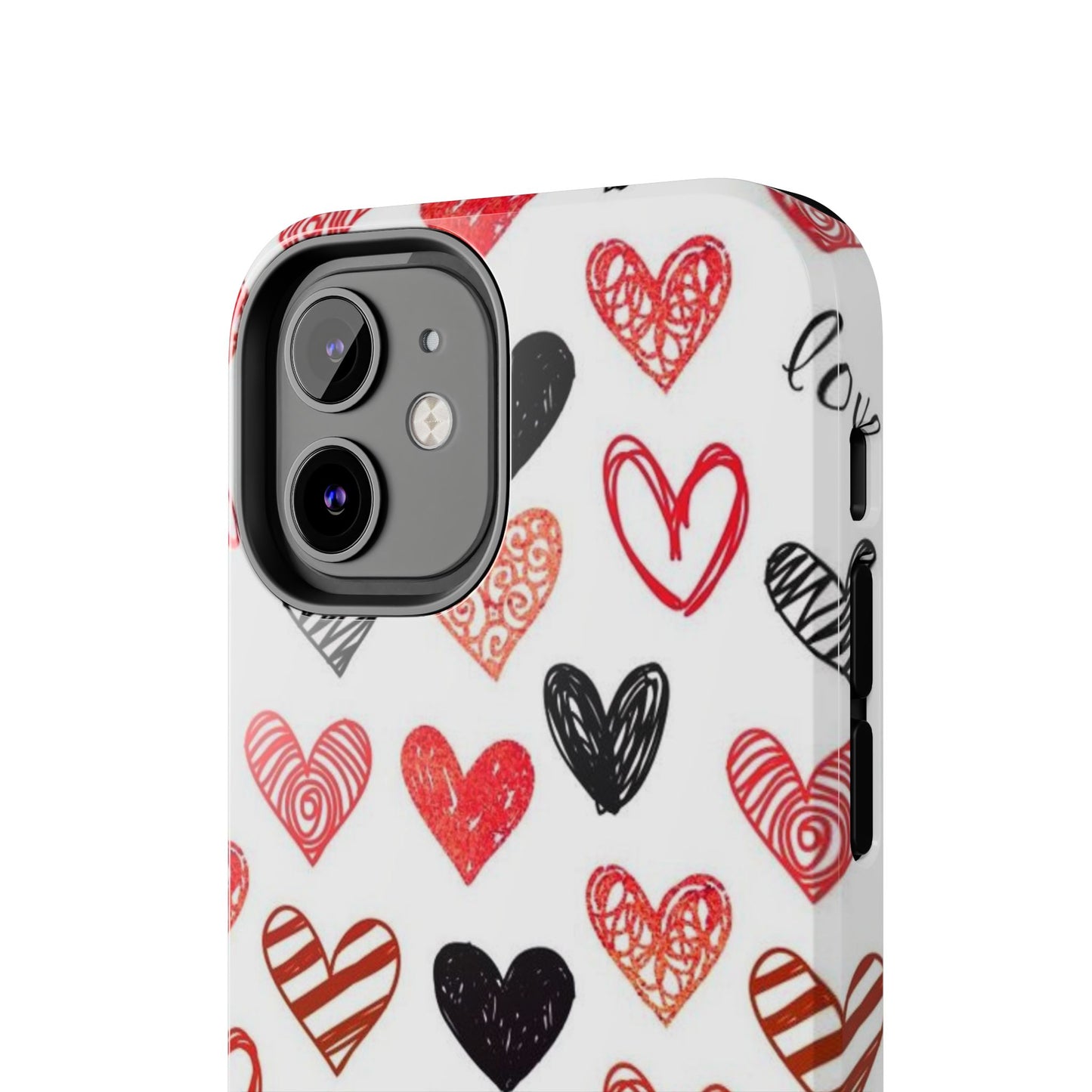 iPhone Case: Hand-Drawn Hearts & Love