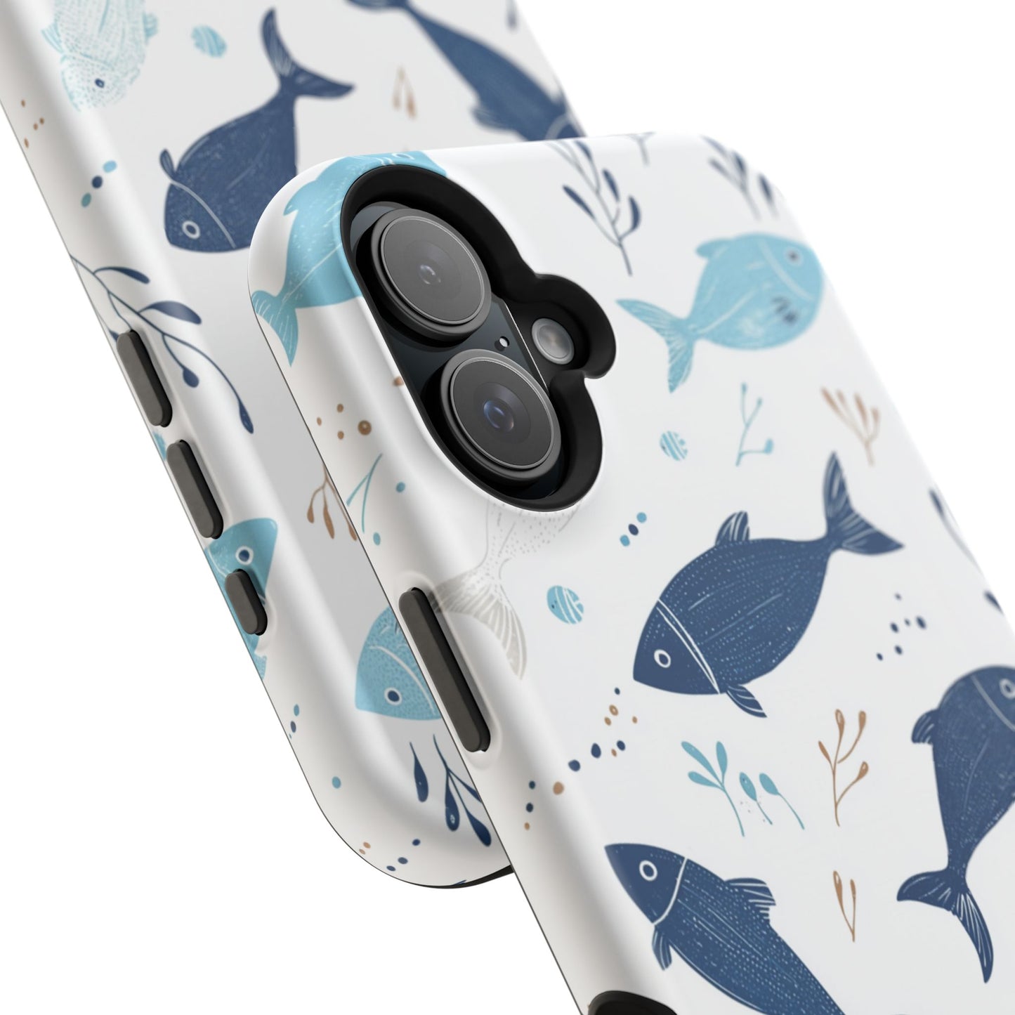 Oceanic Blue Fish Pattern - MagSafe iPhone Series Case