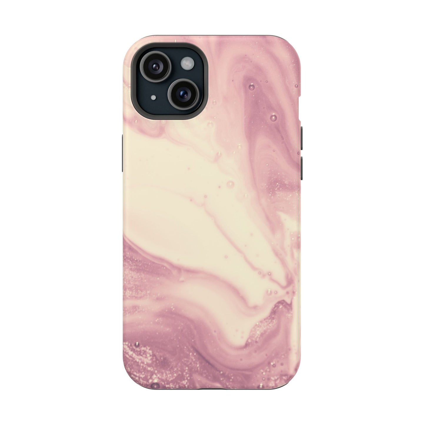 Blush Marble Glow – MagSafe Case with Pink & Rose Gold Marble Design