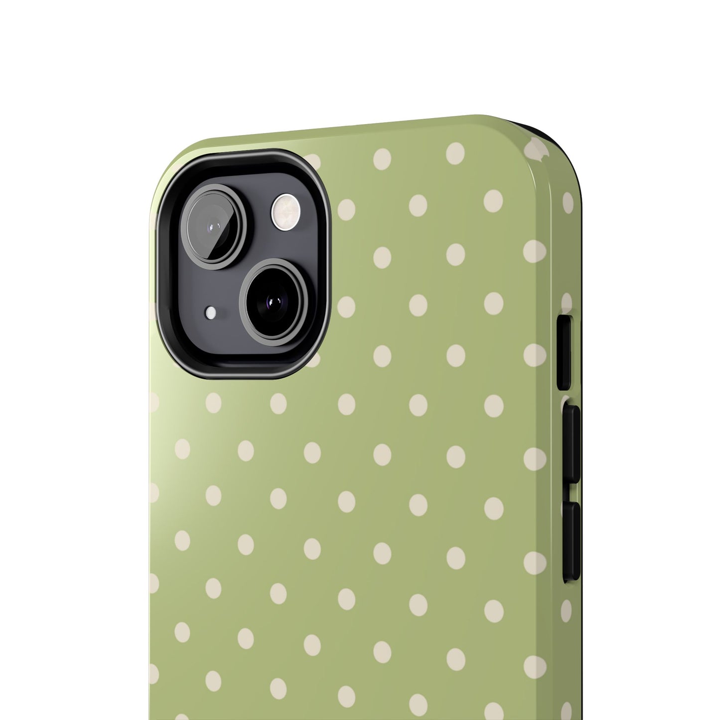 Sage Green Polka Dots – iPhone Case