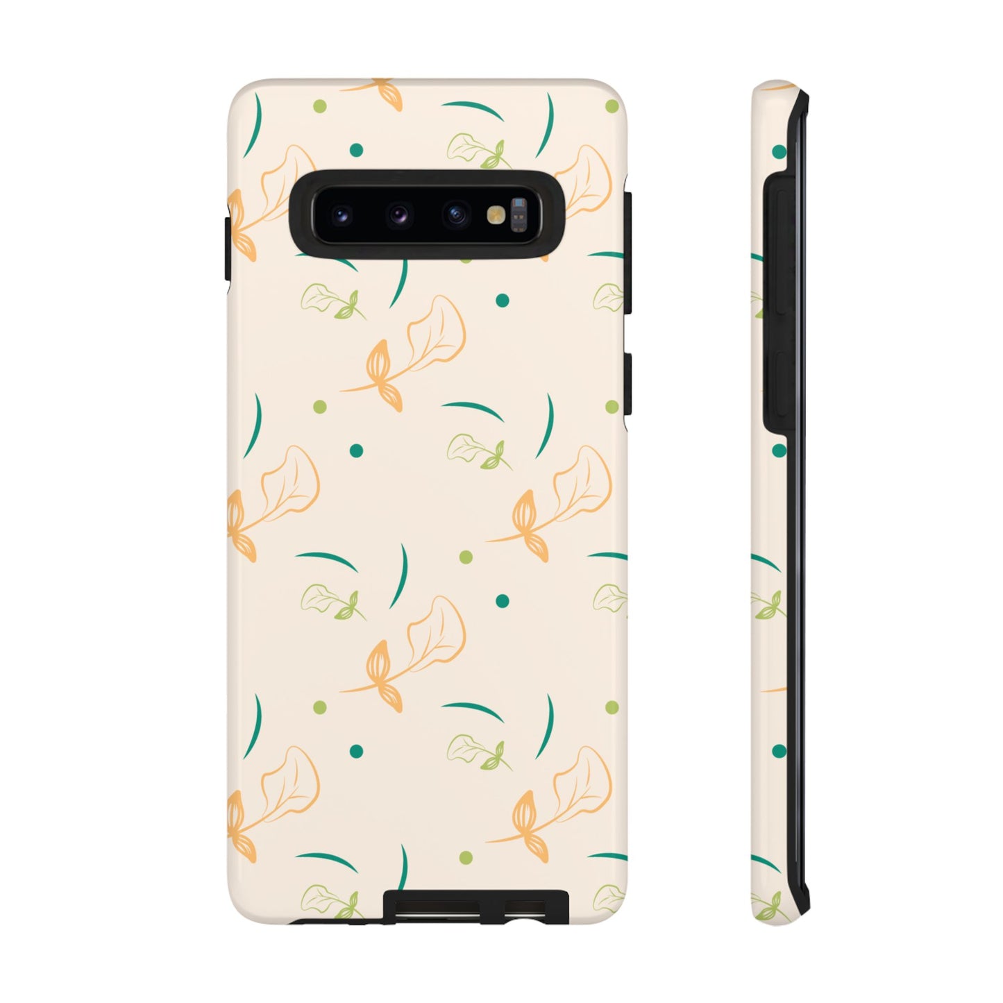 Soft Pastel Abstract Floral Tough Samsung Galaxy Case – Playful Minimalist Design with Dual-Layer Protection
