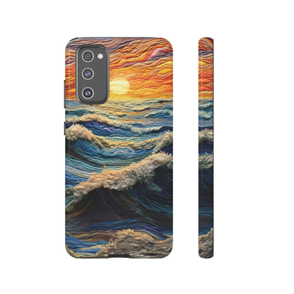 Textured Ocean Sunset Waves – Samsung Galaxy Series Case