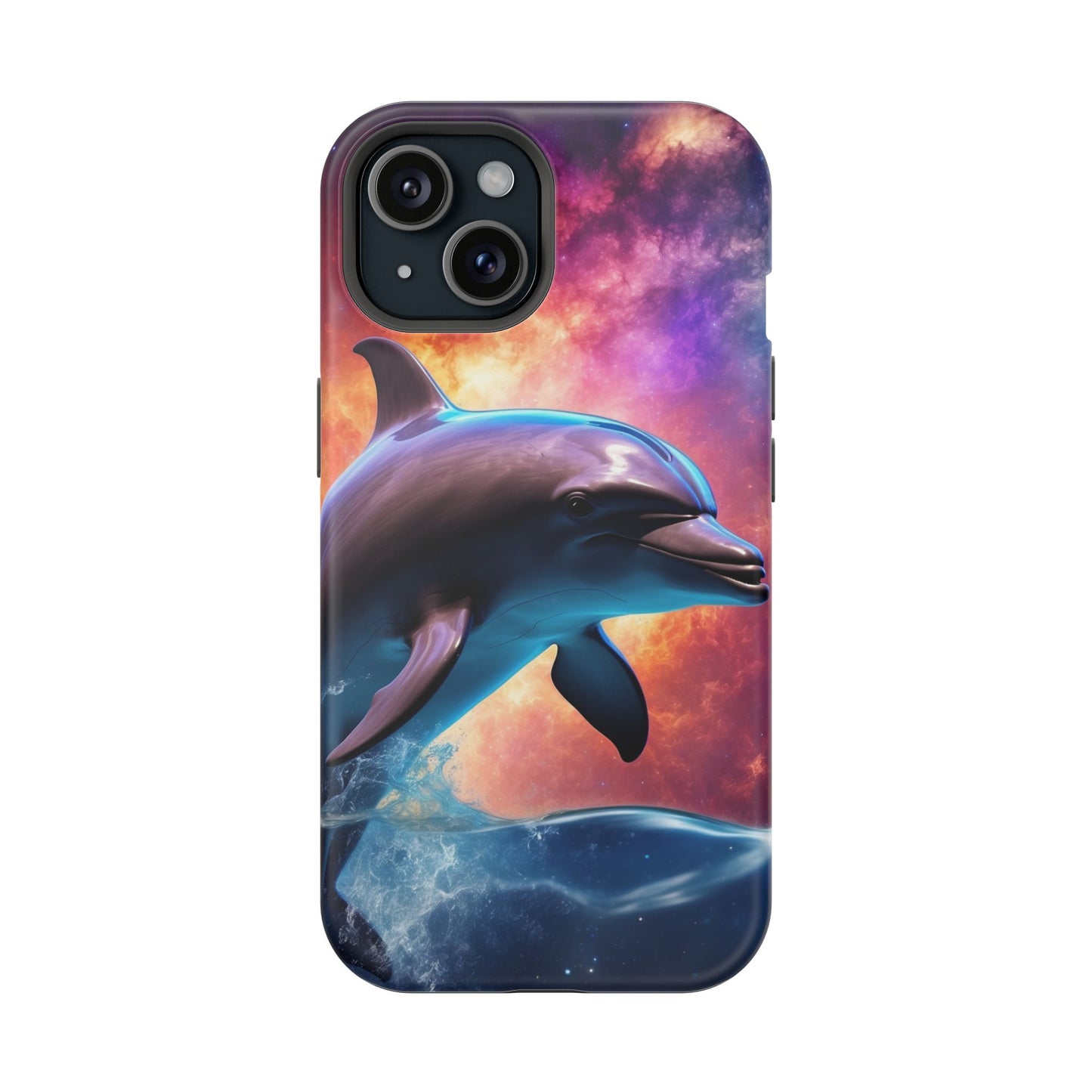 Cosmic Dolphin Galaxy Art - MagSafe-Compatible Case