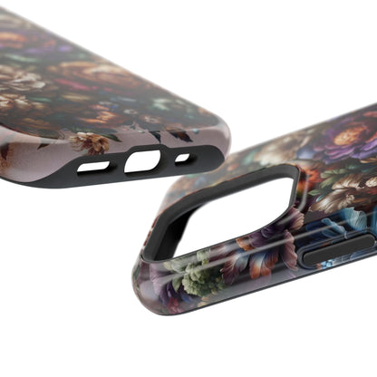 Floral Elegance MagSafe Compatible iPhone Case – Protective Dual-Layer Design with Vibrant Full-Wrap Print