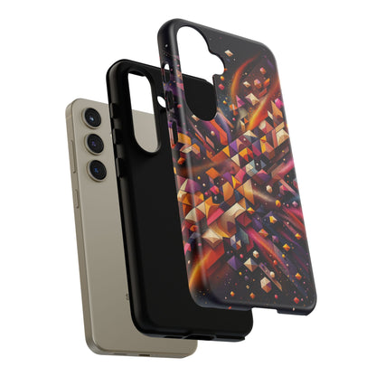 Vibrant Geometric Case | Futuristic Cosmic Art