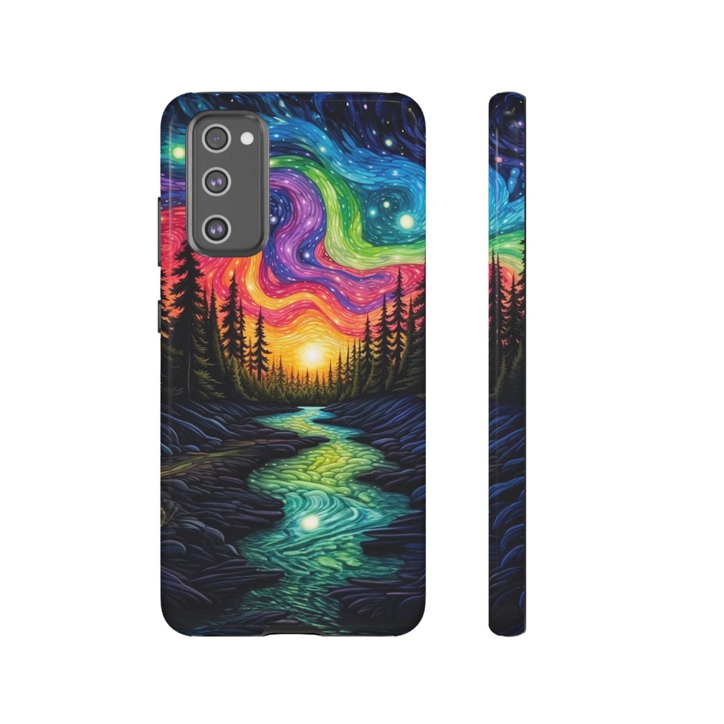 Celestial Nightscape Samsung Galaxy Case – Vibrant River and Starry Sky Design