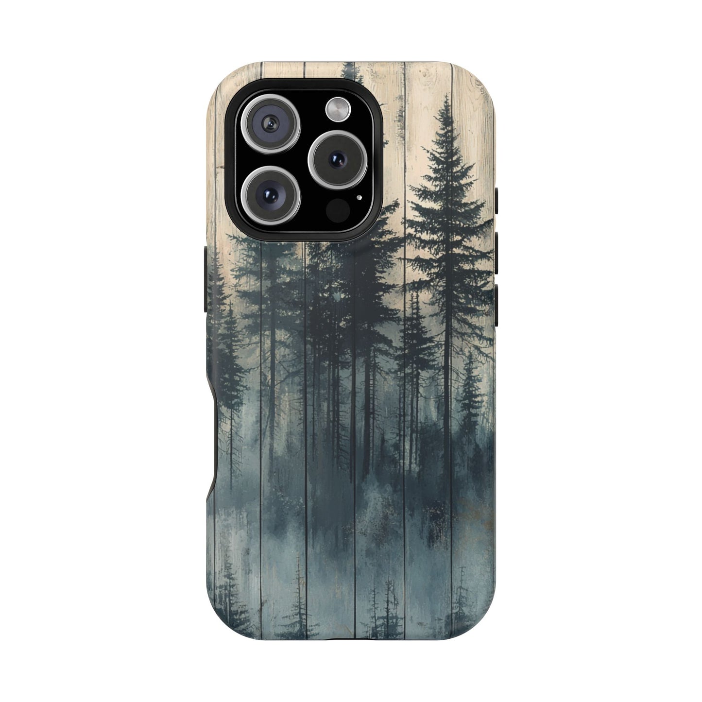 Misty Forest MagSafe iPhone Case - Rustic Nature-Inspired Protective Cover