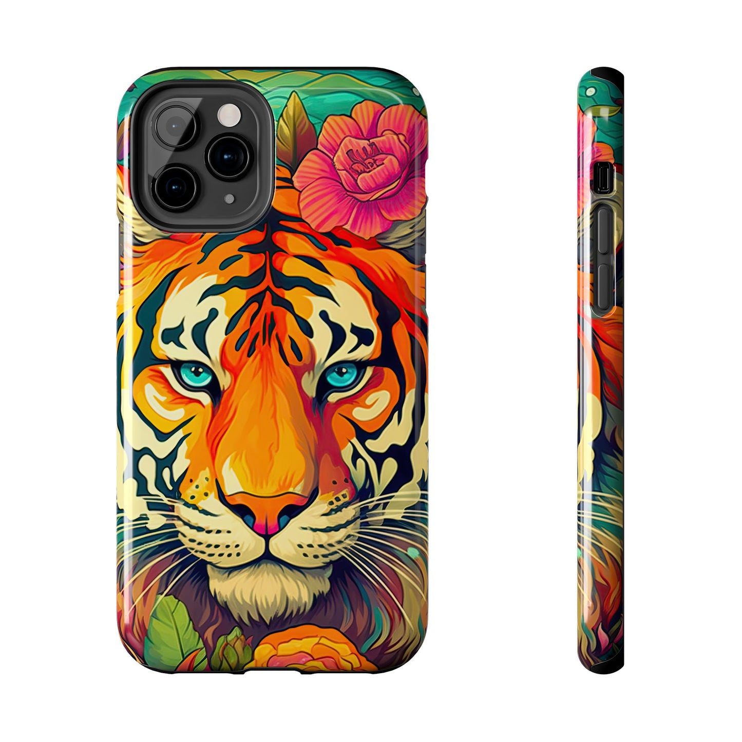 Fierce Rainbow Tiger Art - iPhone Series Case