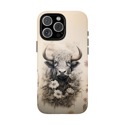 Rustic Cow Case | Floral Western Farmhouse Design