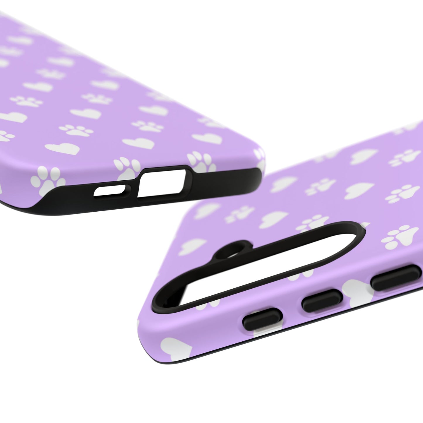 Lilac Paw Prints & Hearts – Samsung Galaxy Case