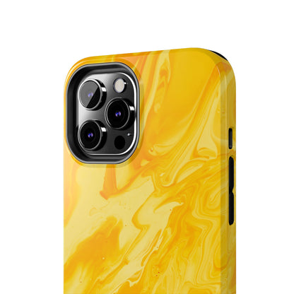 Luxe Yellow Marble iPhone Case – Stunning Golden Marble Texture