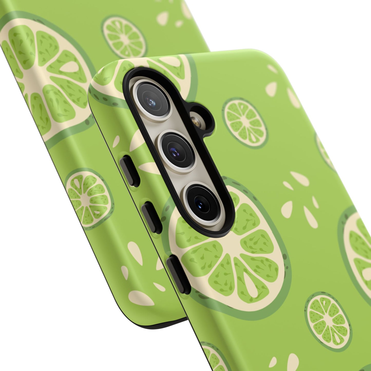 Zesty Lime Splash Tough Samsung Galaxy Case – Fresh Citrus Design, Dual-Layer Protection