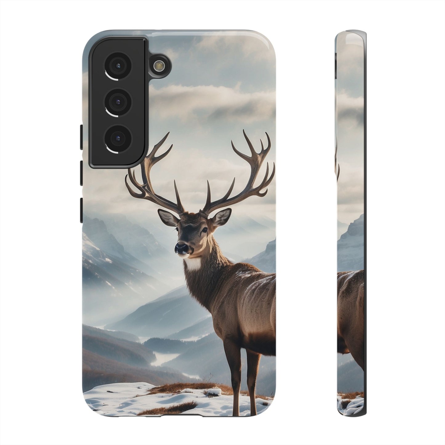 Alpine Majesty: Stag in Snow – Samsung Galaxy Case