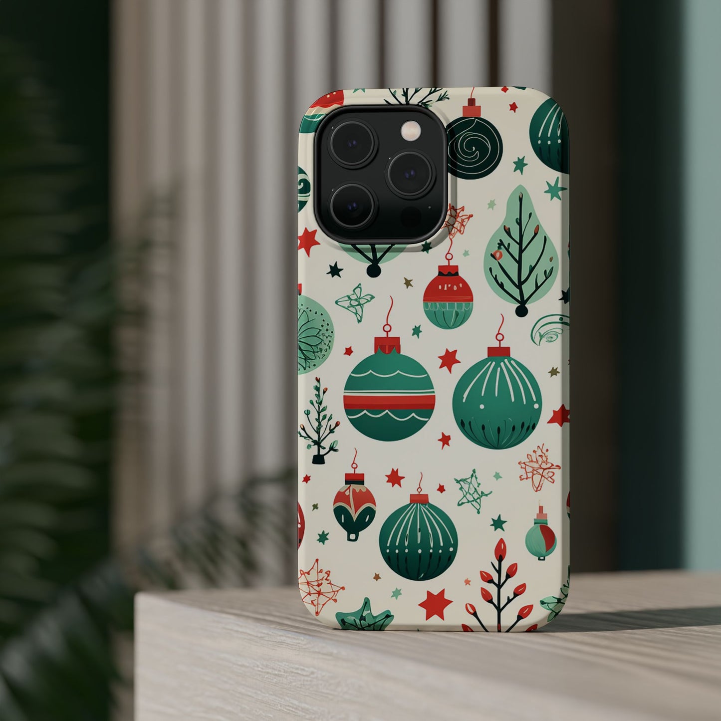 Vintage Christmas Ornaments Pattern – MagSafe iPhone Series Case