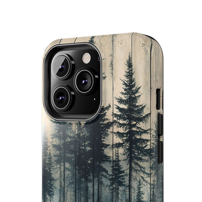 Misty Forest iPhone Case - Rustic Nature-Inspired Protective Cover