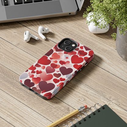 iPhone Case: Romantic Red Heart Gradient Case