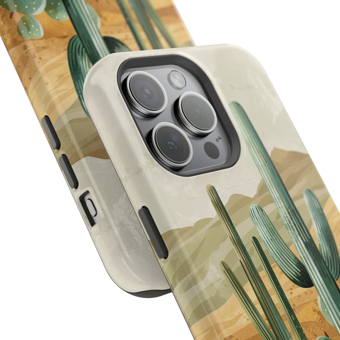 Desert Oasis MagSafe iPhone Case - Embrace the Western Spirit With Cactuses For Your iPhone 15, 14, 13, Pro, Plus, & Pro Max