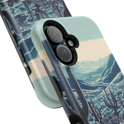 Desert Blues Cactus iPhone Case